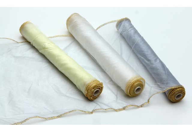 Organza fabric roll, solid - 28cm. width - SALE !!